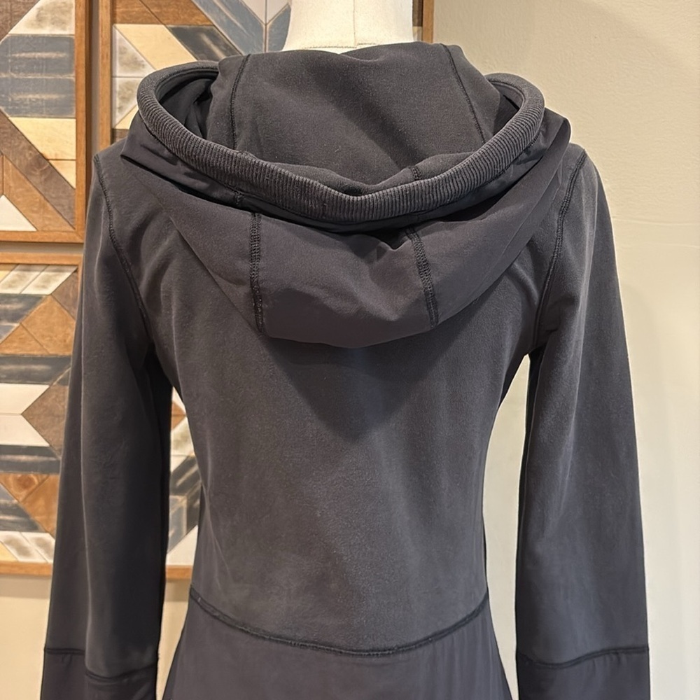 Lululemon Voyage Hoodie Full Zip Sweatshirt Jacket Stretch French Terry Black 4 - Picture 6 of 9